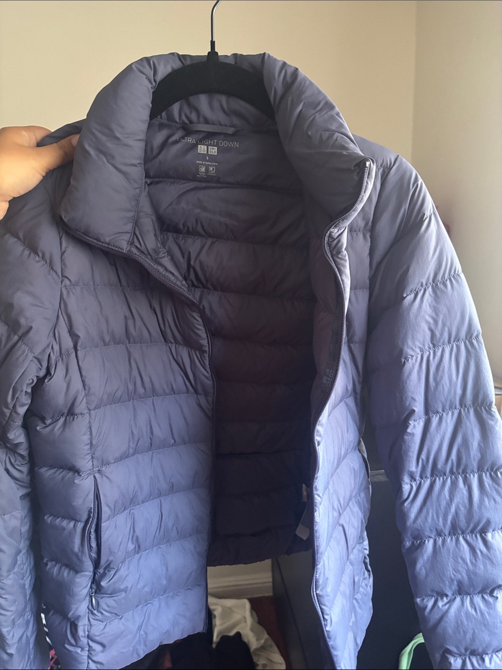 Uniqlo Light Down Puffer Jacket in Lavender Gray